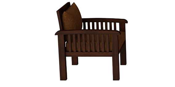 Atlantis Teak Wood Sofa Set (3+1+1) in Mahogany Finish